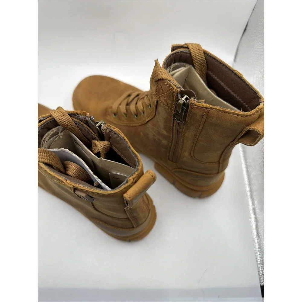 Sorel Women's Explorer Straight STRT Lace Waterproof Boot, Sz 7 Velvet Tan/Gum 2